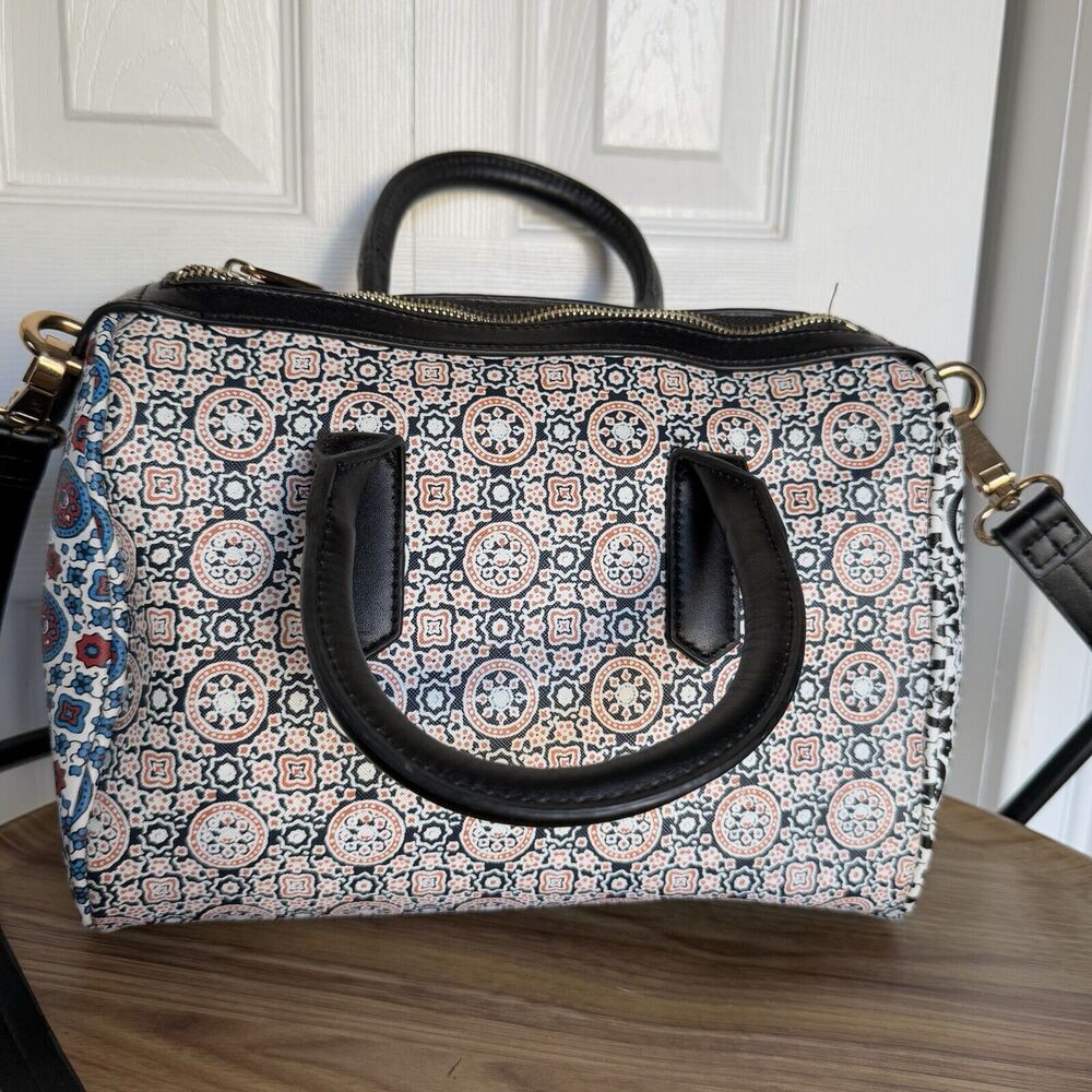 FAUX LEATHER TOPSHOP BOWLING BAG FLORAL - Picture 14 of 16